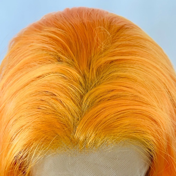 24” Beautiful Orange 13x2.5 Lace Front Premium Fiber Wig for Cosplay/Halloween… - Picture 3 of 15